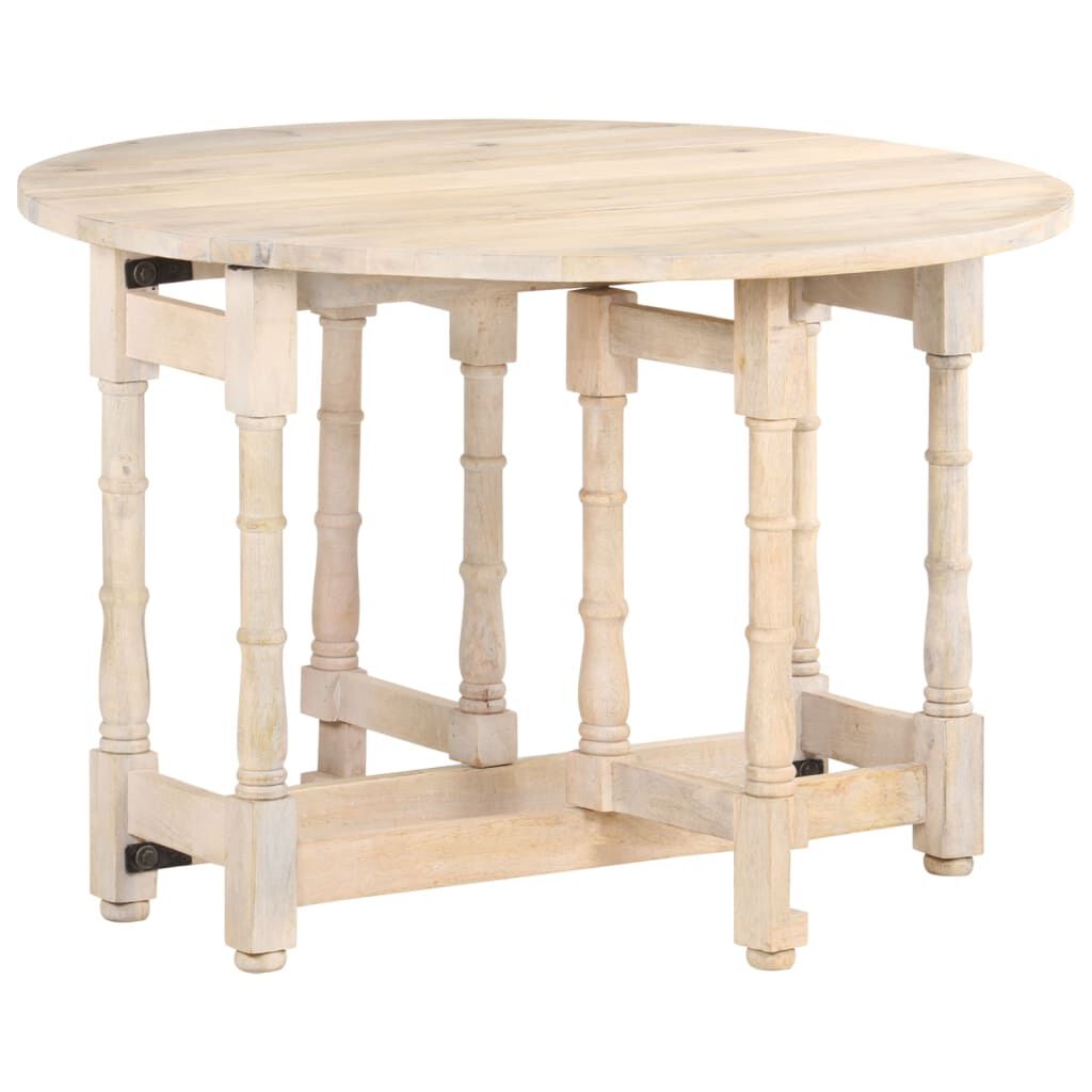 vidaXL Dining Table Round 110x76 cm Solid Mango Wood