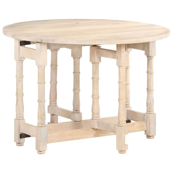 vidaXL Dining Table Round 110x76 cm Solid Mango Wood