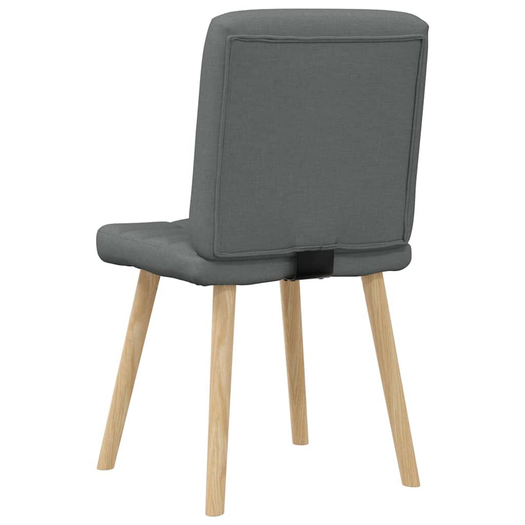 vidaXL Dining Chairs 2 pcs Dark Grey Fabric