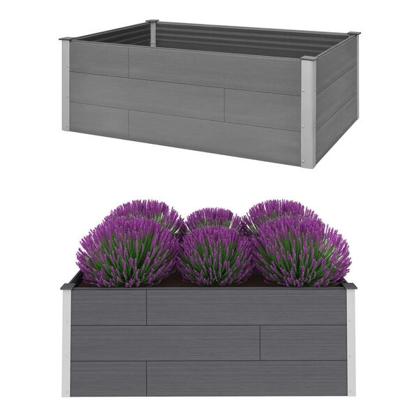 vidaXL Garden Raised Bed WPC 150x100x54 cm Grey