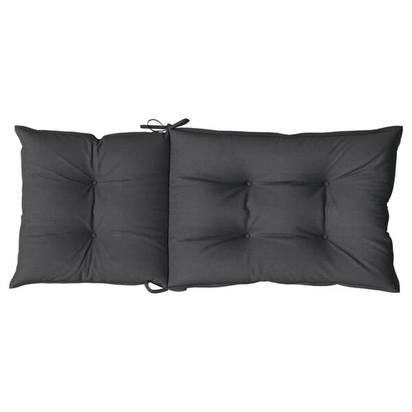 vidaXL Highback Chair Cushions 2 pcs Melange Anthracite 120x50x7 cm Fabric