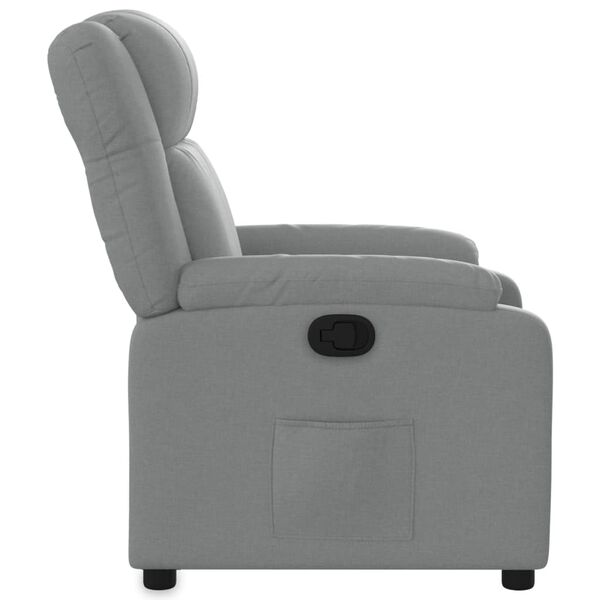 vidaXL Recliner Chair Light Grey Fabric