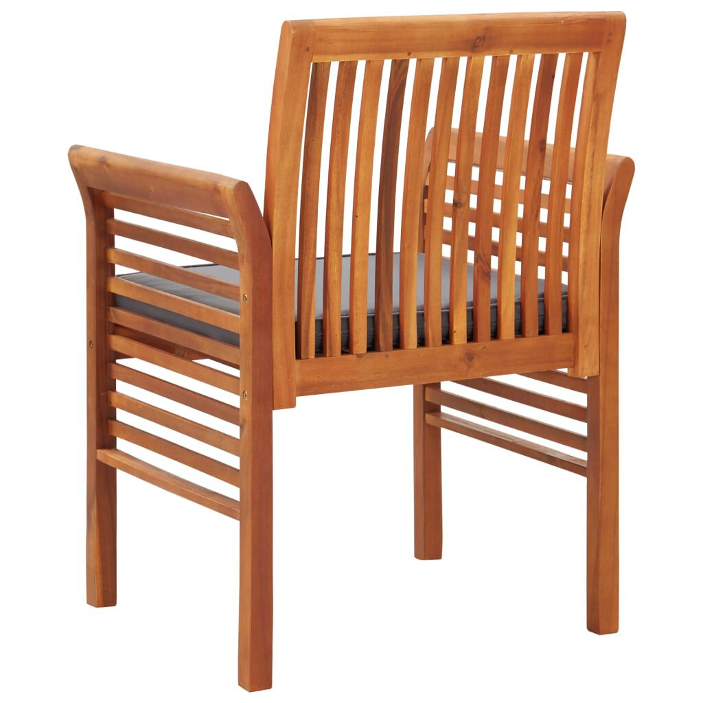 vidaXL Garden Dining Chair with Cushion Solid Acacia Wood