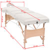 vidaXL 3-Zone Folding Massage Table and Stool Set 10 cm Thick White