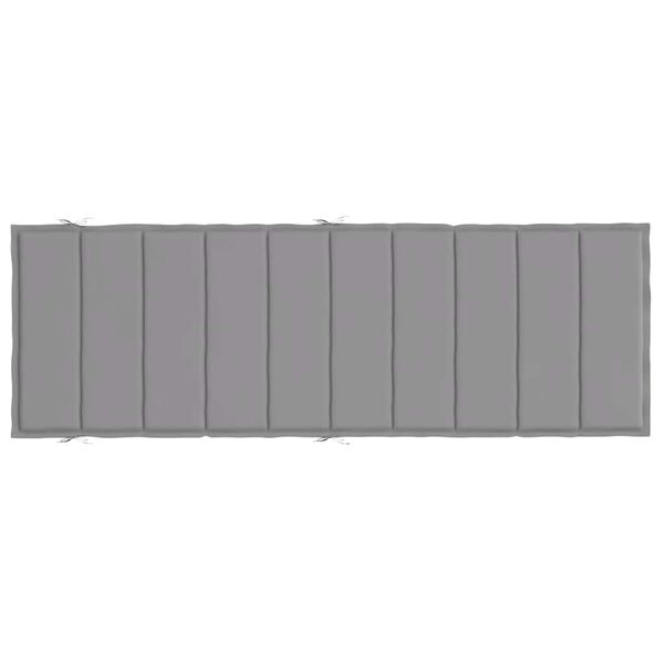 vidaXL Sun Lounger Cushion Grey 186x58x4cm Oxford Fabric
