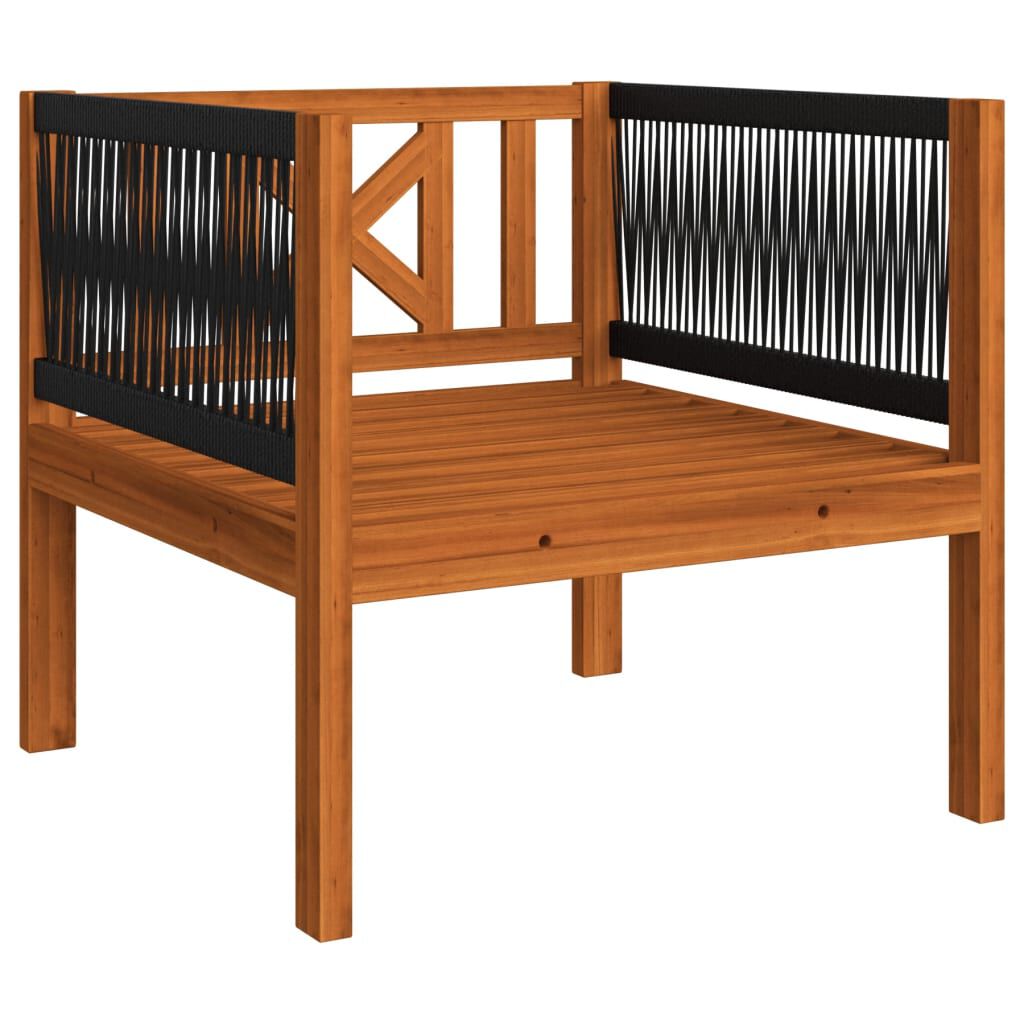 vidaXL 10 Piece Garden Lounge Set with Cushions Cream Solid Acacia Wood