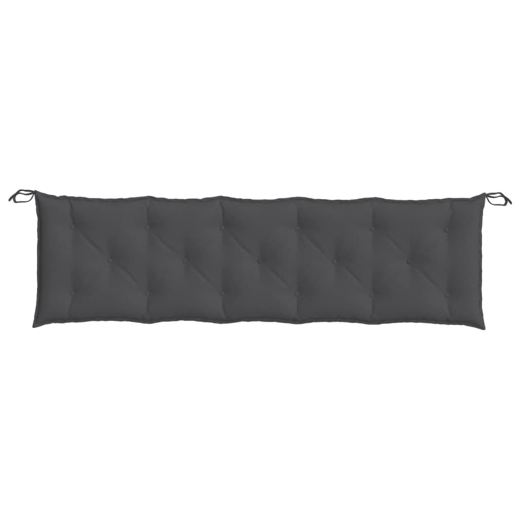 vidaXL Garden Bench Cushions 2 pcs Melange Anthracite 180x50x7 cm Fabric