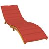 vidaXL Sun Lounger Cushion Melange Red 200x50x4 cm Fabric