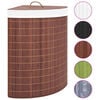 vidaXL Bamboo Corner Laundry Basket Brown 60 L