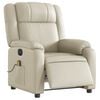 vidaXL Electric Massage Recliner Chair Cream Faux Leather