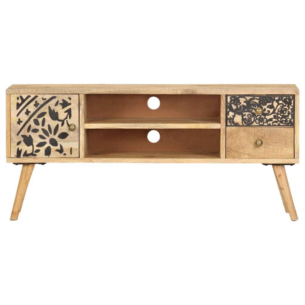vidaXL TV Cabinet 100x30x45 cm Solid Mango Wood