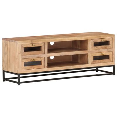 vidaXL TV Cabinet 110x30x40 cm Solid Acacia Wood