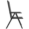 vidaXL 7 Piece Garden Dining Set Black Aluminium
