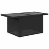 vidaXL Garden Sofa Set with Storage 8 pcs Black Poly rattan