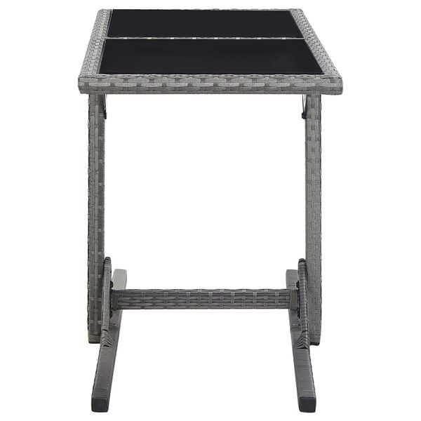 vidaXL 3 Piece Garden Dining Set Black