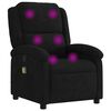 vidaXL Massage Recliner Chair Black Velvet