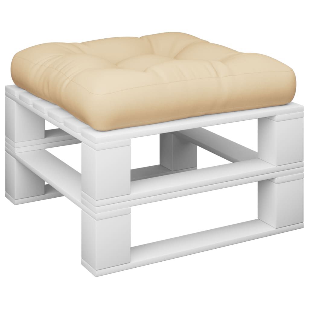vidaXL Pallet Cushion Beige 50x50x12 cm Fabric