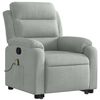 vidaXL Stand up Massage Recliner Chair Light Grey Velvet