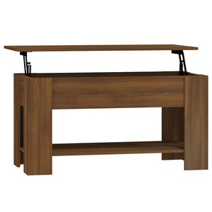 vidaXL Coffee Table Brown Oak 101x49x52 cm Engineered Wood