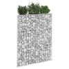 vidaXL Trapezium Gabion Raised Bed Galvanised Steel 80x20x100 cm