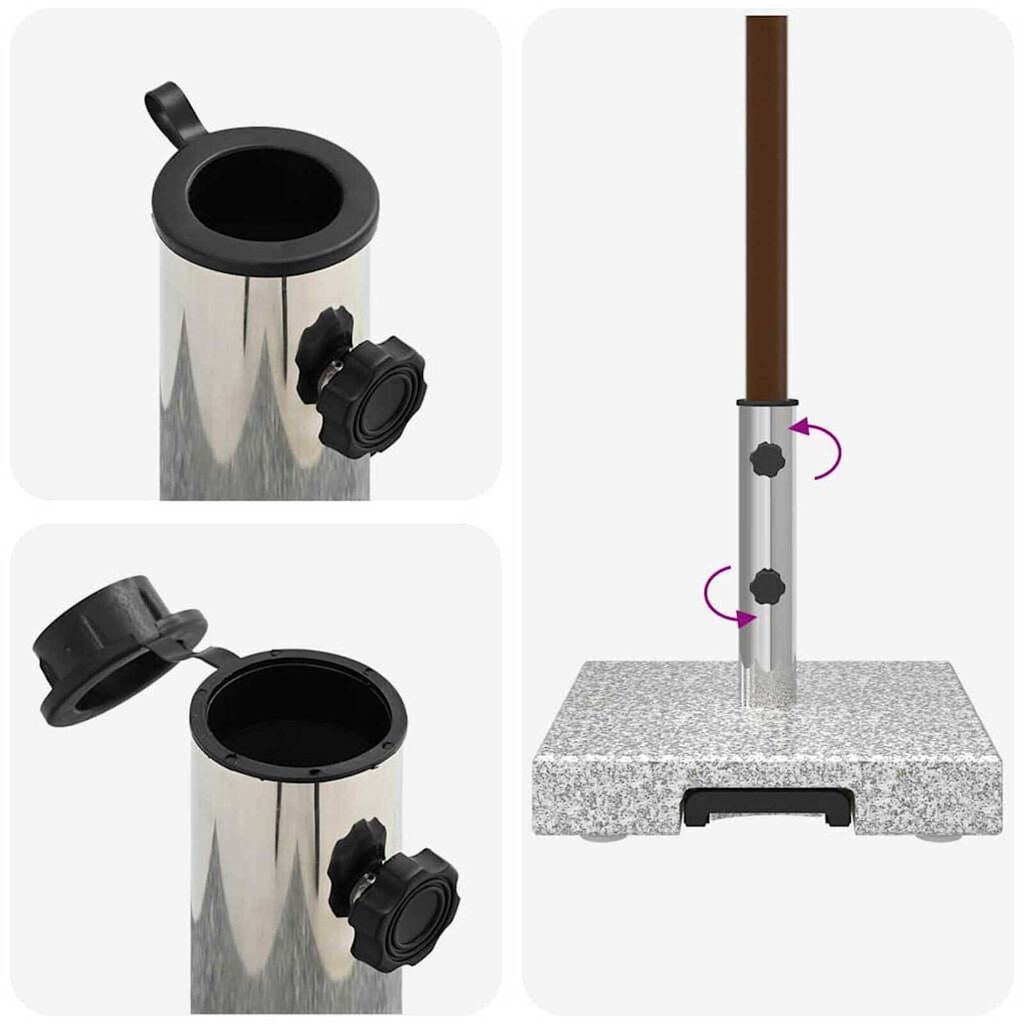 vidaXL Parasol Base Grey 41 x 41 x 37 cm Granite