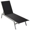 vidaXL Sun Lounger Steel and Textilene Black