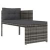 vidaXL 4 Piece Garden Dining Set with Cushions Grey Poly Rattan