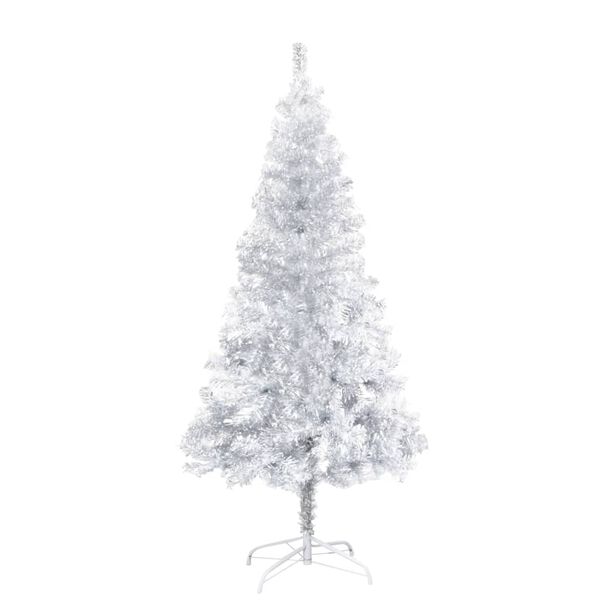 vidaXL Artificial Pre-lit Christmas Tree with Ball Set Silver 150 cm PET