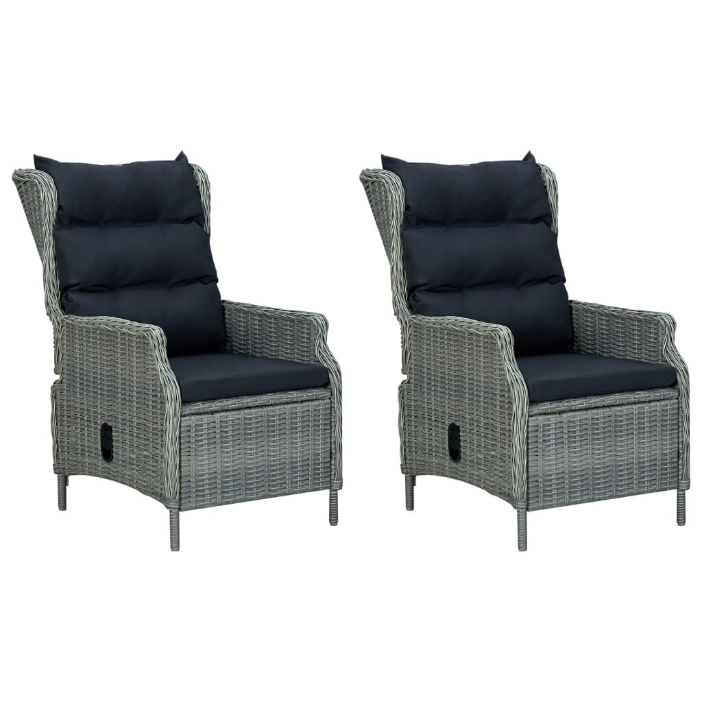 vidaXL 3 Piece Garden Dining Set Light Grey