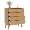 vidaXL Drawer Cabinet OLDEN Brown Solid Wood Pine