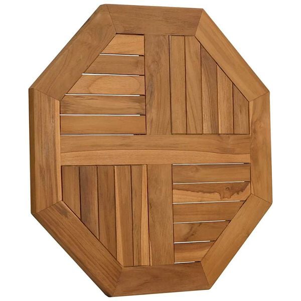vidaXL Table Top 60x60x2.5 cm Octagonal Solid Wood Teak