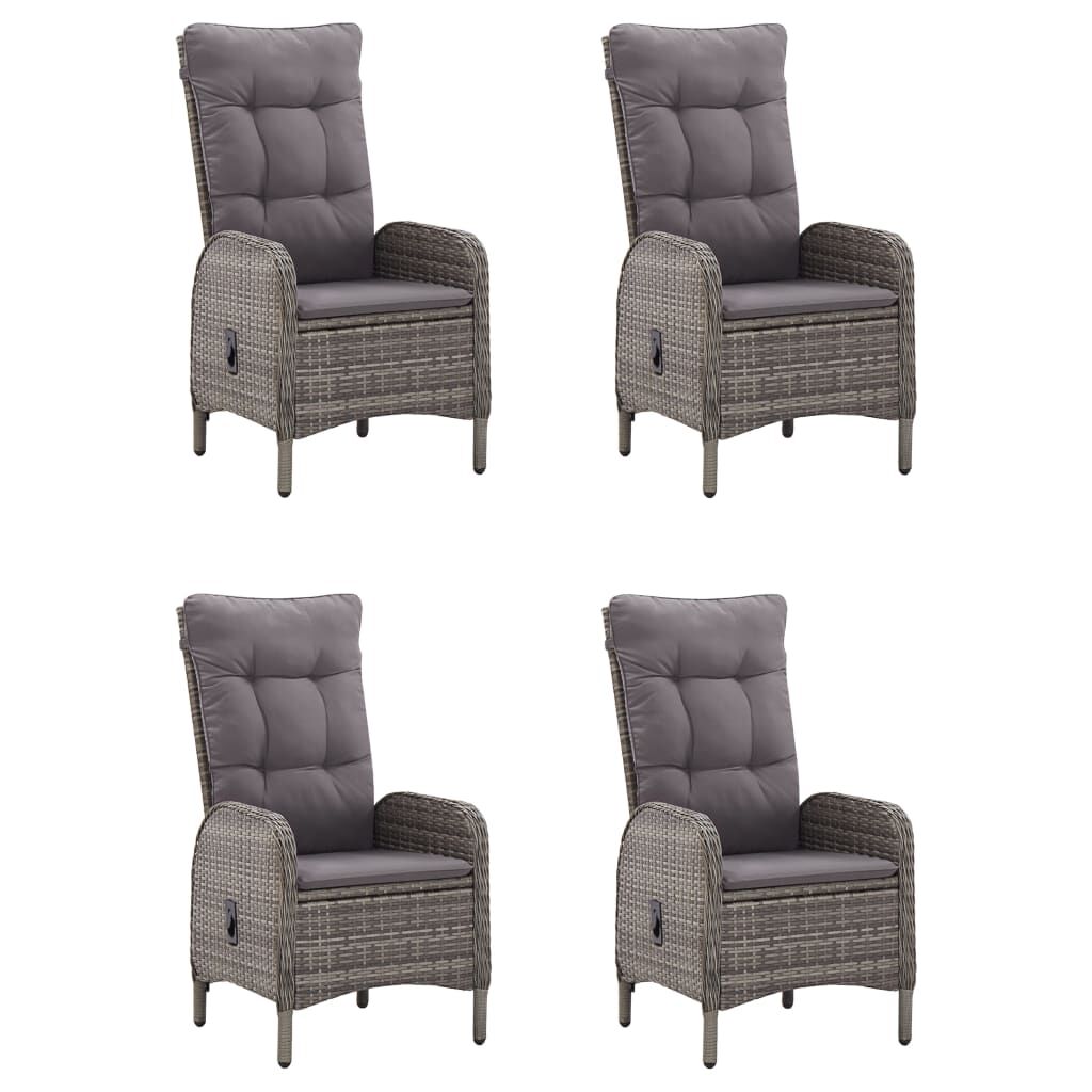 vidaXL 5 Piece Garden Dining Set Grey