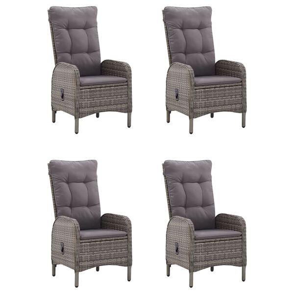 vidaXL 5 Piece Garden Dining Set Grey