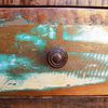 vidaXL Coffee Table with Curved Edge 1 Drawer Reclaimed Wood