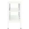 vidaXL Sideboard White 105x35x70 cm Steel and Glass