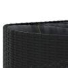 vidaXL 4 Piece Garden Sofa Set with Cushions Black Poly Rattan