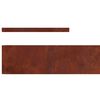 vidaXL Lawn Edging 4 pcs Rusty 450 x 0.05 x 15 cm Weathering Steel