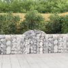 vidaXL Arched Gabion Baskets 6 pcs 200x30x80/100 cm Galvanised Iron