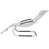 vidaXL Sun Lounger with Pillow Aluminium and Textilene Cream