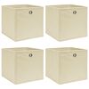 vidaXL Storage Boxes 4 pcs Cream 32x32x32 cm Fabric