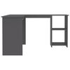vidaXL L-Shaped Corner Desk Grey 120x140x75 cm Engineered Wood