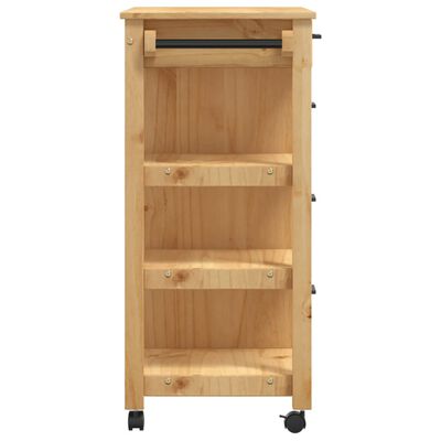 vidaXL Kitchen Trolley MONZA 84x40x90 cm Solid Wood Pine