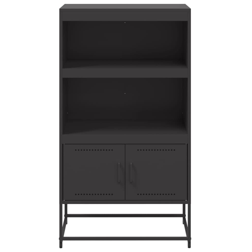 vidaXL Highboard Black 68.5x38.5x123.5 cm Steel
