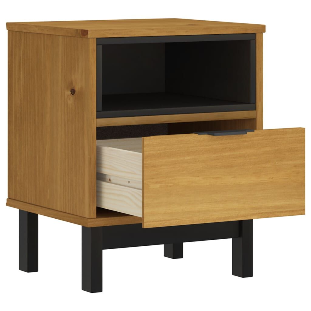 vidaXL Bedside Cabinet "FLAM" 40x35x50 cm Solid Wood Pine