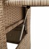 vidaXL Reclining Garden Chair with Side Table Beige Poly Rattan