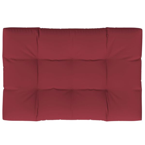 vidaXL Pallet Cushion Wine Red 120x80x12 cm Fabric