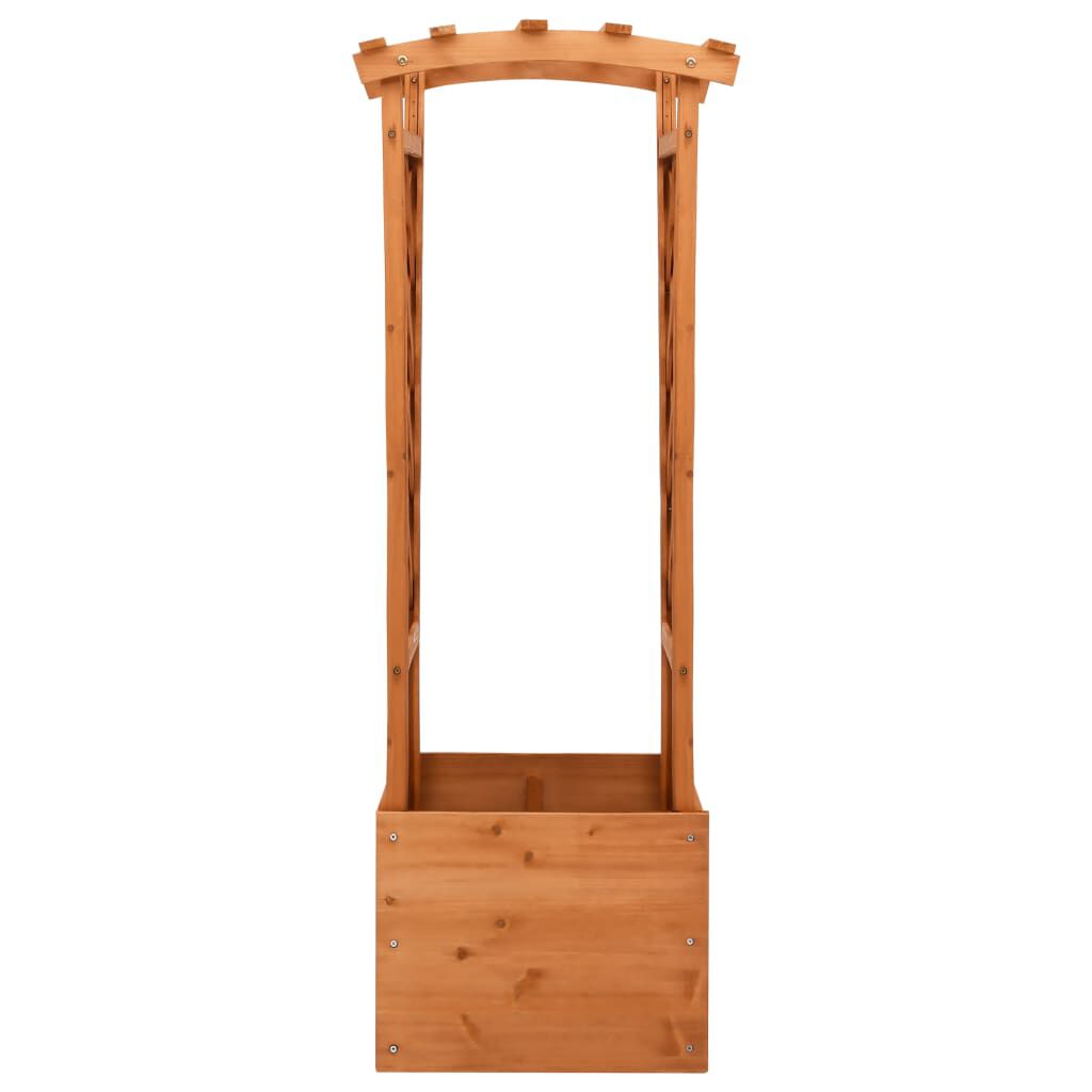 vidaXL Trellis Planter with Arch 49x39x130 cm Firwood