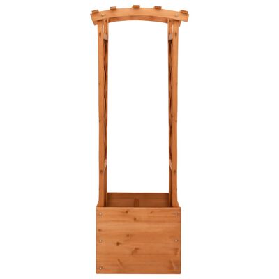 vidaXL Trellis Planter with Arch 49x39x130 cm Firwood