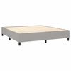 vidaXL Box Spring Bed Frame Light Grey King Fabric (US Only)