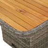 vidaXL Garden Table Grey 80x80x71 cm Poly Rattan and Acacia Wood